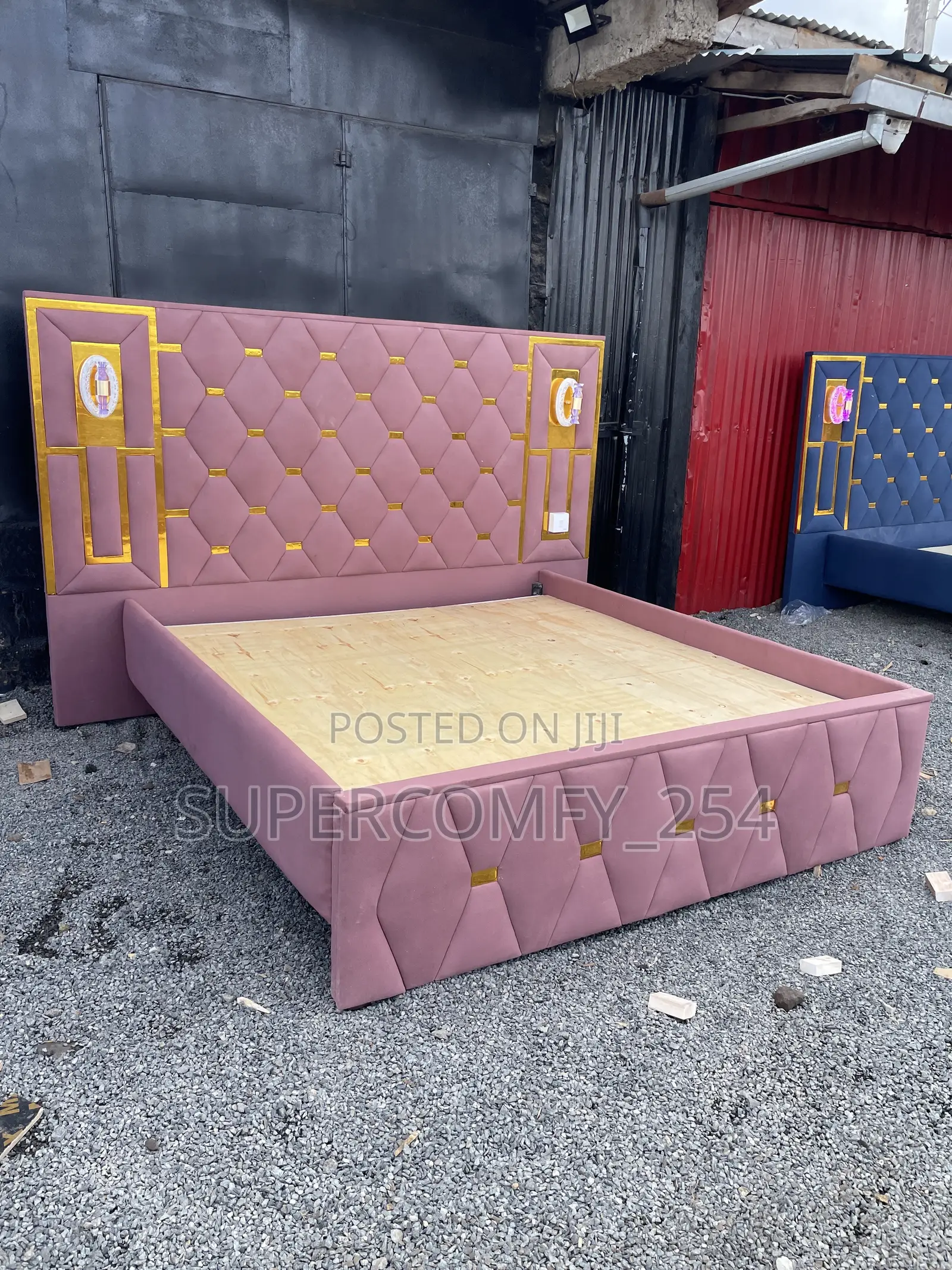 Extended Headboard Bed With Lights