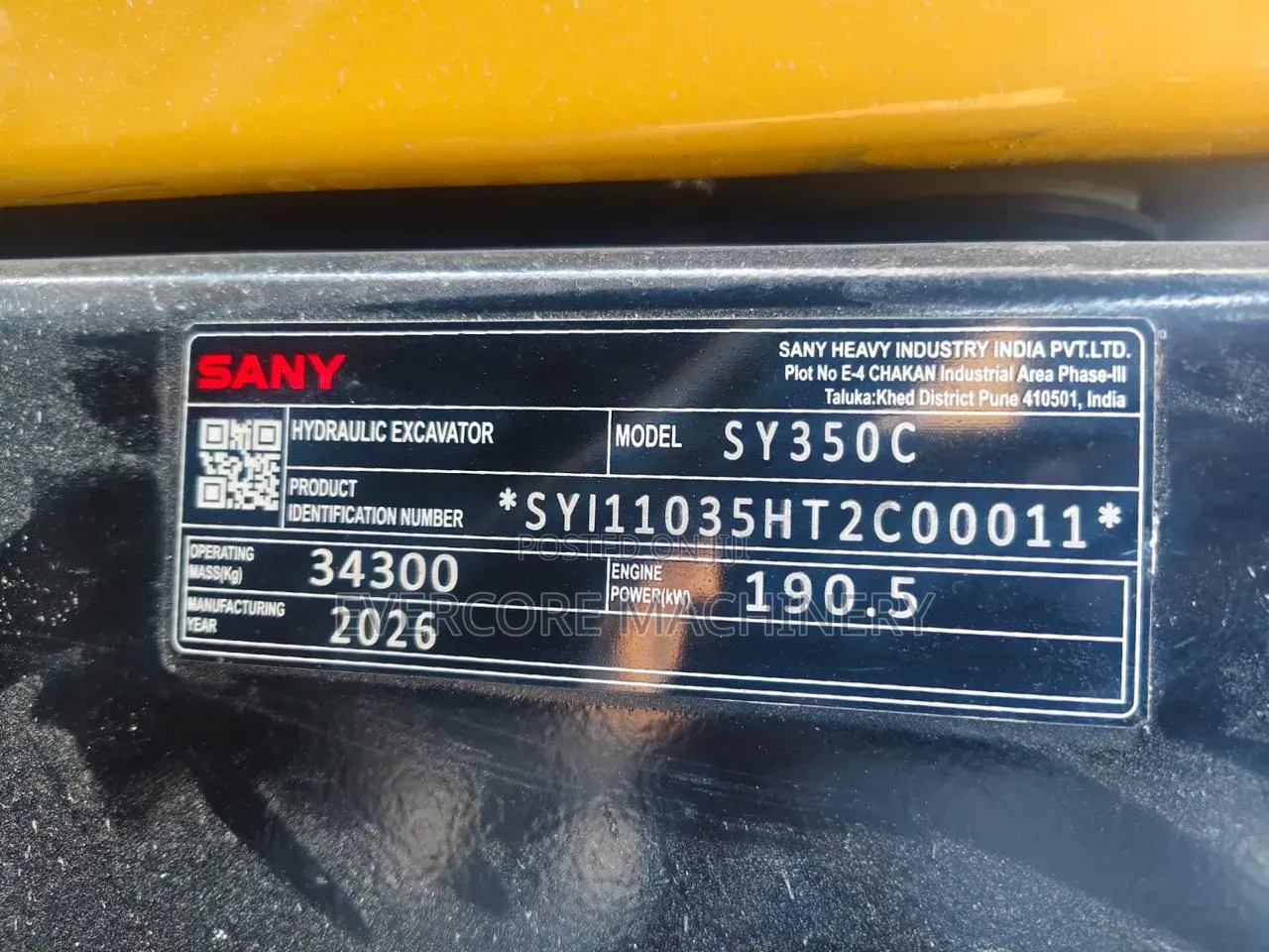 Sany 350c Commercial Excavator With Diesel Isuzu Engine.