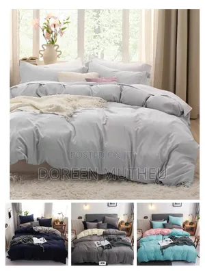 Plain Double Sided Cottonduvet Set Soft Durable Bedding Set5×6 6×6 6×7