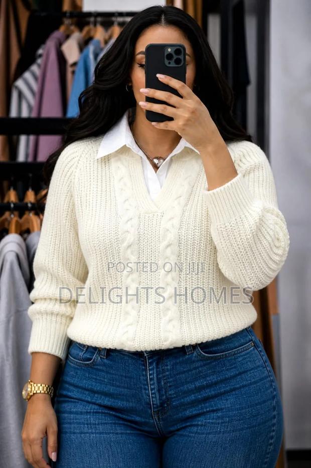 Sweater With Attached White Collar - thumbnail 2