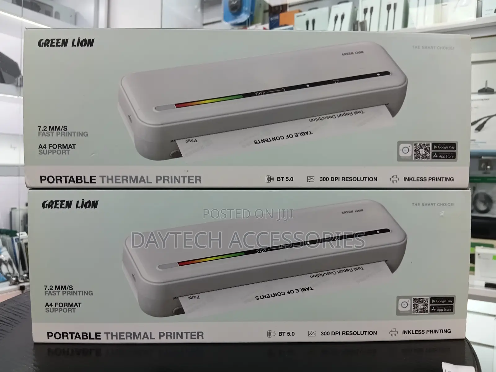 The Green Lion Portable A4 Thermal Printer - White