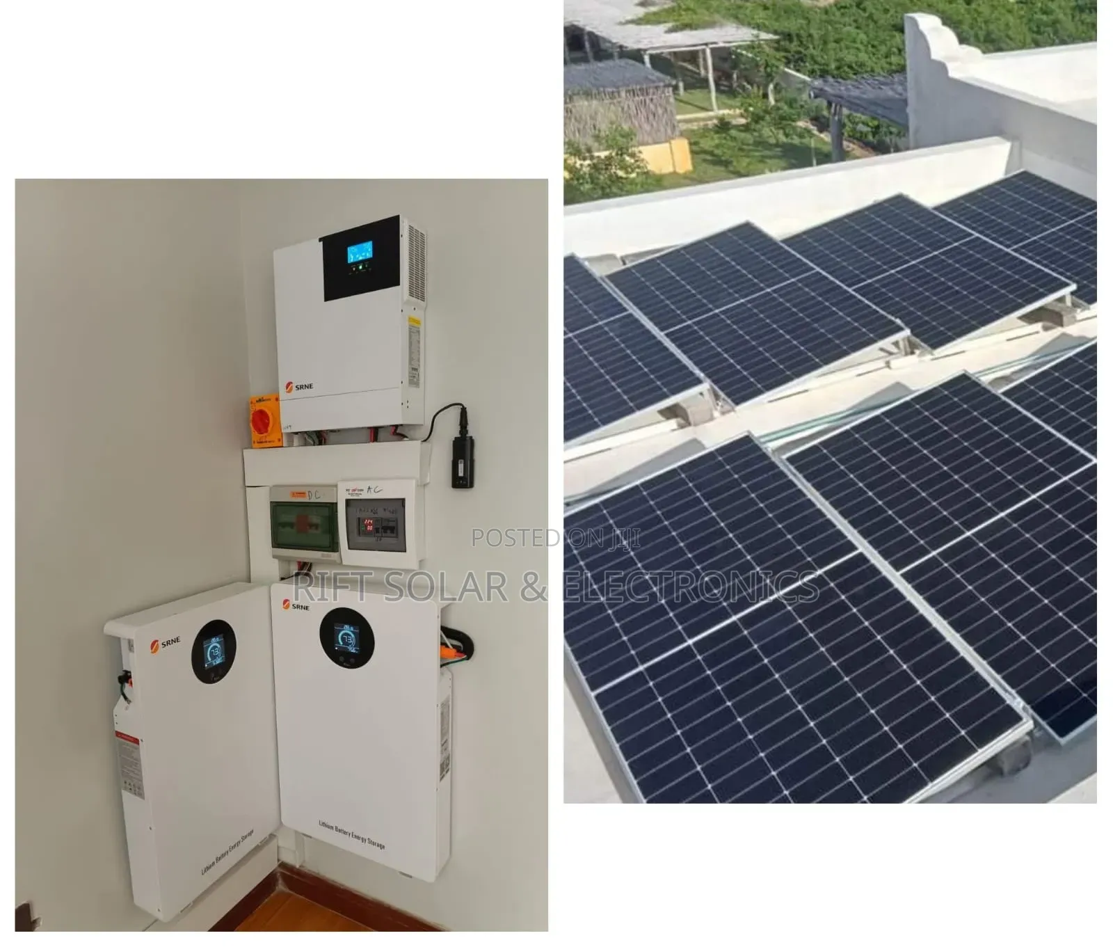 10kva Inverter - (2) 5.12kwh Lithium Battery - (8)615w Solar Panels