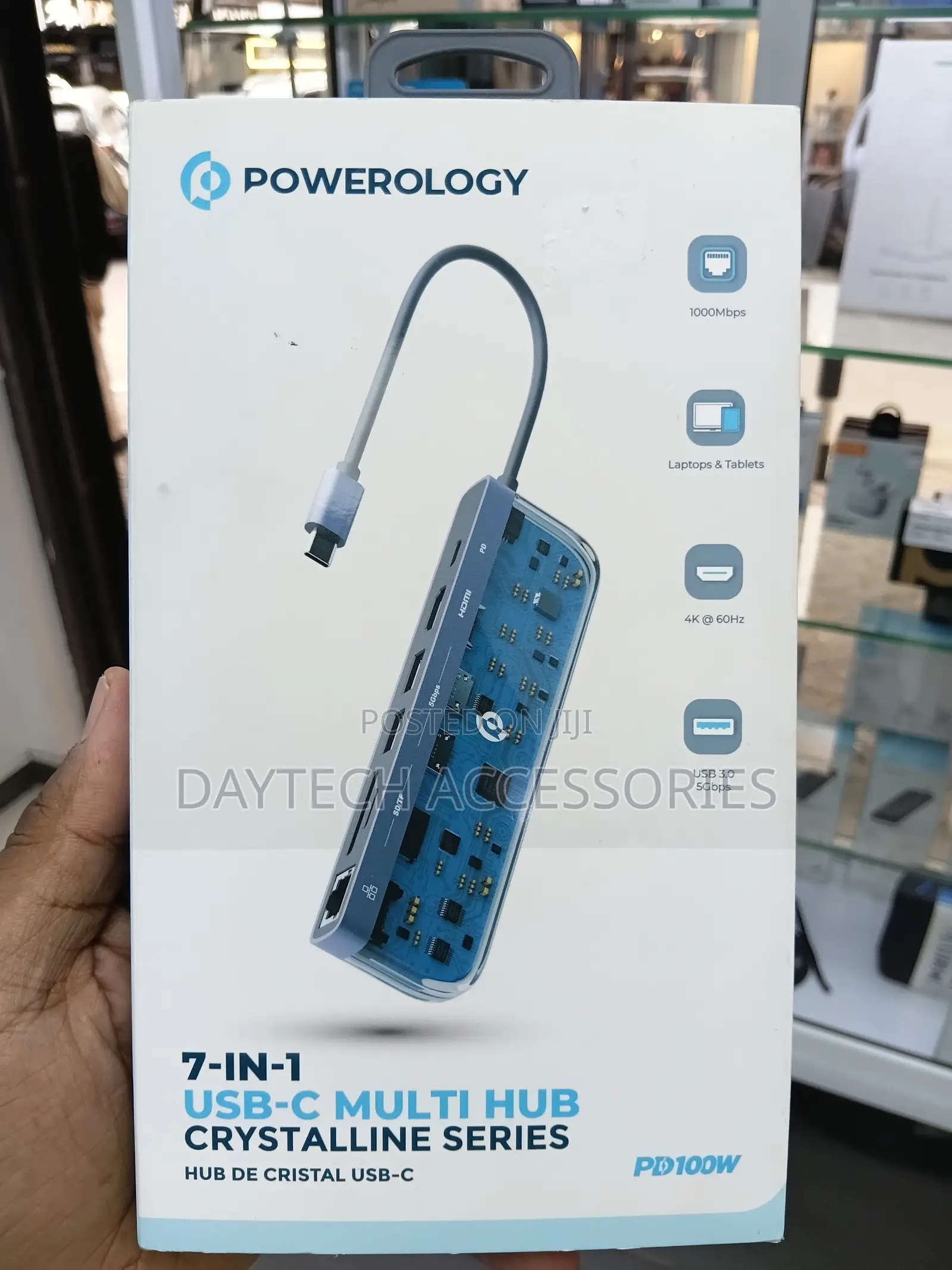 This Is a Powerology 7-in-1 Usb-C Multi Hub From Crystalline Series.