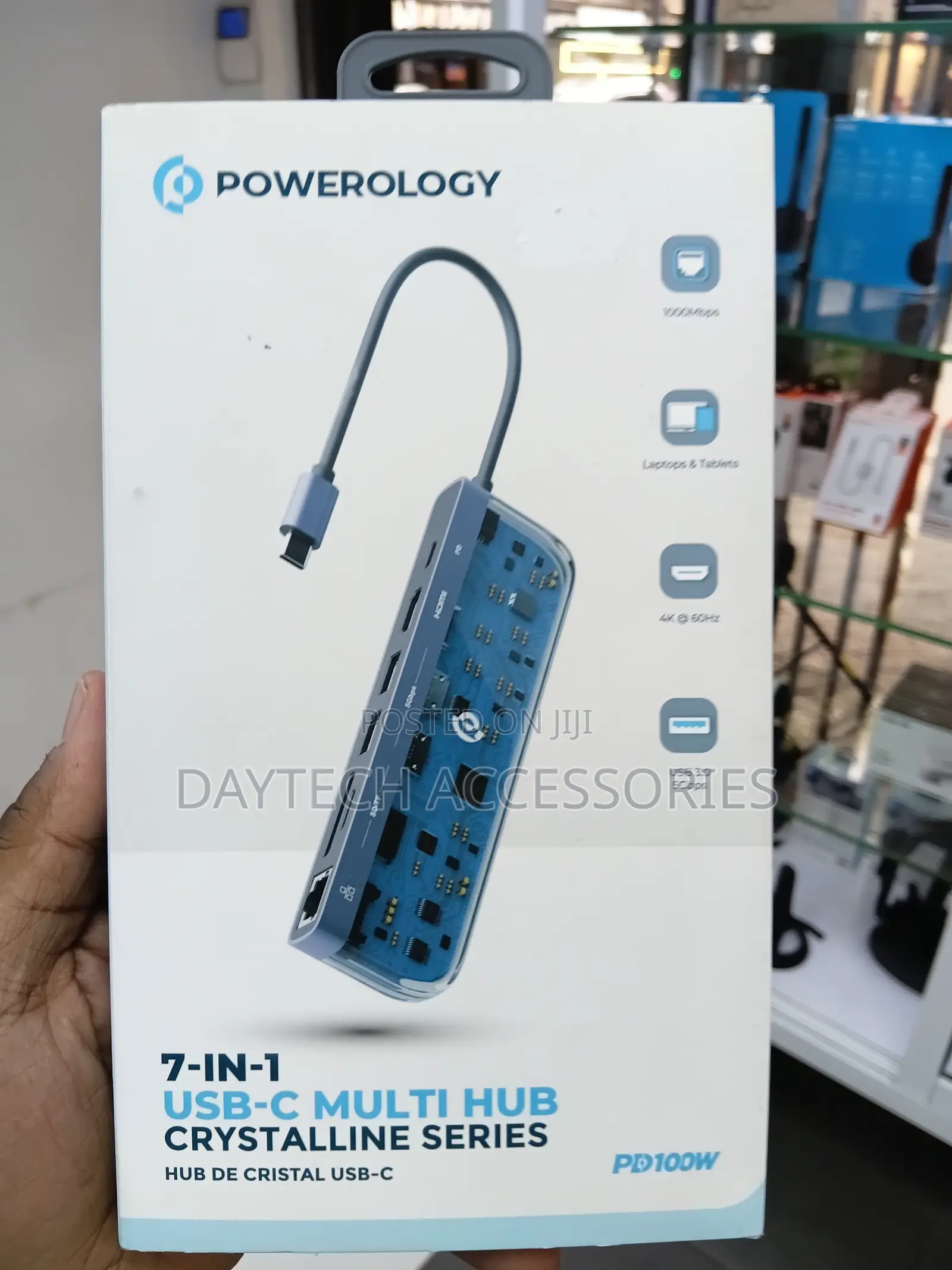 This Is a Powerology 7-in-1 Usb-C Multi Hub From Crystalline Series.