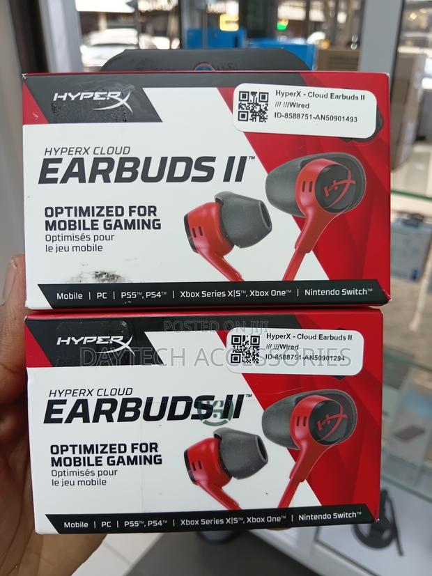 The Hyperx Cloud Earbuds Ii Wired Gaming Earbuds In Red. - thumbnail 3