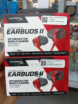 The Hyperx Cloud Earbuds Ii Wired Gaming Earbuds In Red.