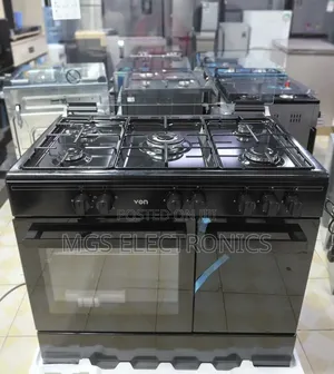 60*90 Von Vcf965031nsk Freestanding Cooker – 5 Gas Burners, Enamel Pan