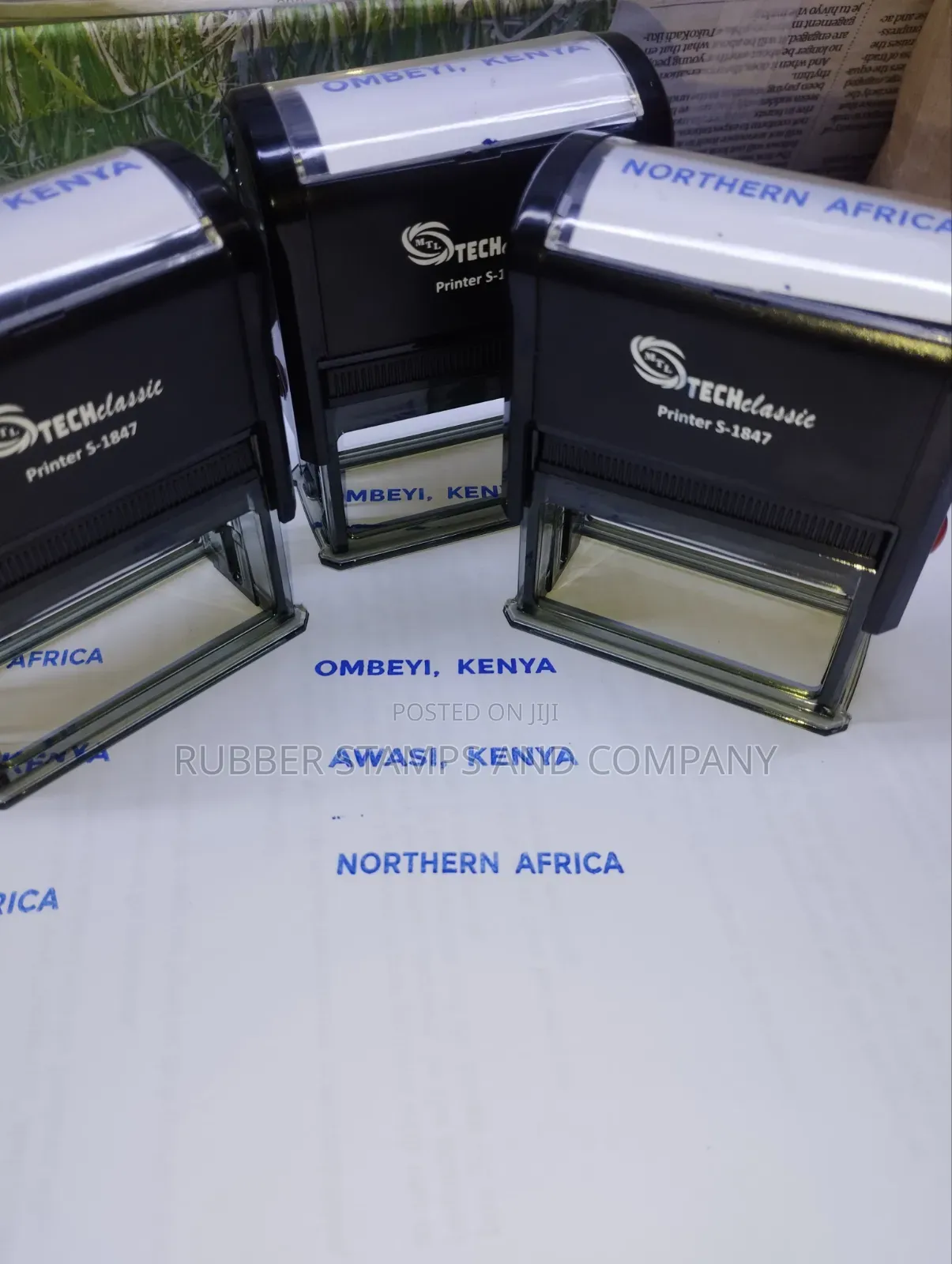 One Line Self Inking Rubber Stamps