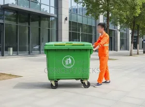 660-Litre Outdoor Garbage Container With Wheels