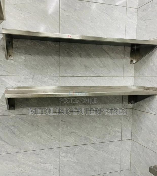 Customized Ss 3p4 Shelves Wall Mounted (Installed)