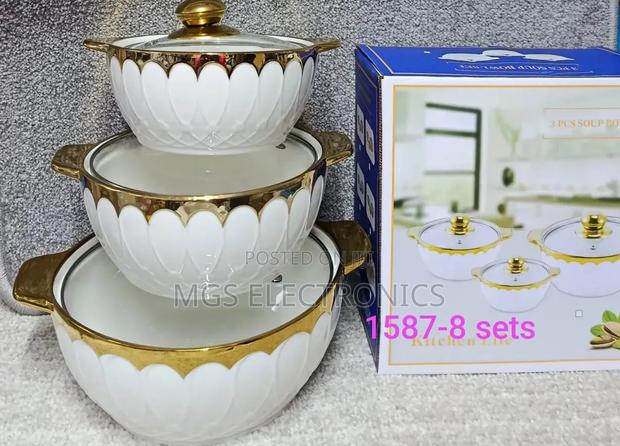 New Arrivals 3 Set Gold Soup Pot 
✓