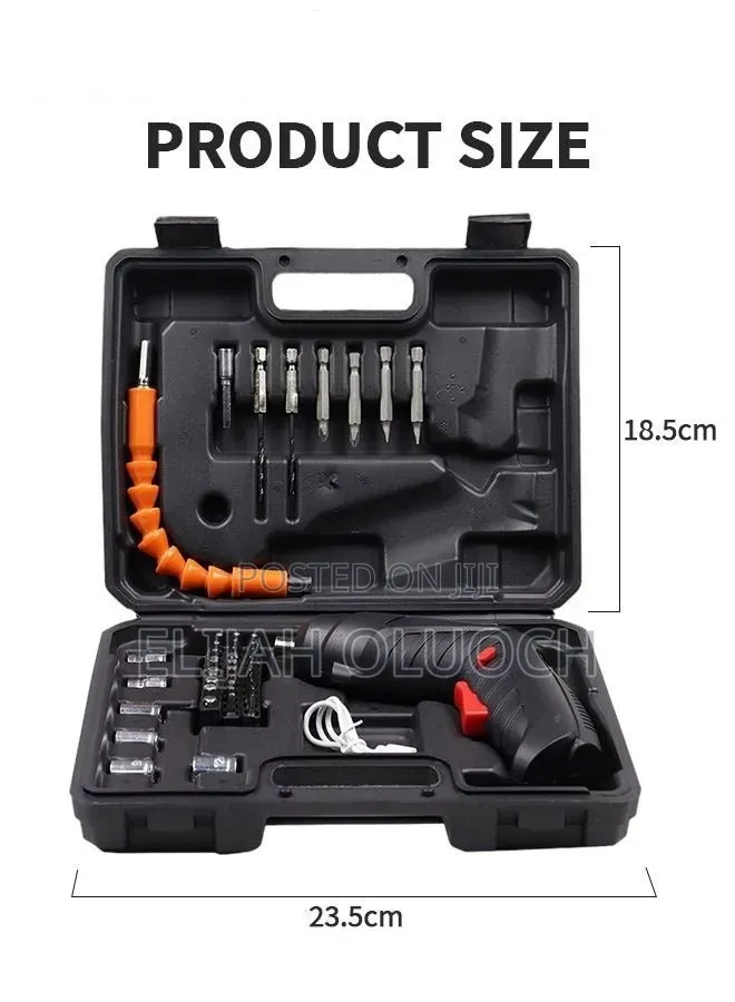 47pc Rechargeable Drill Screw Driver Tool Box Set Now Available