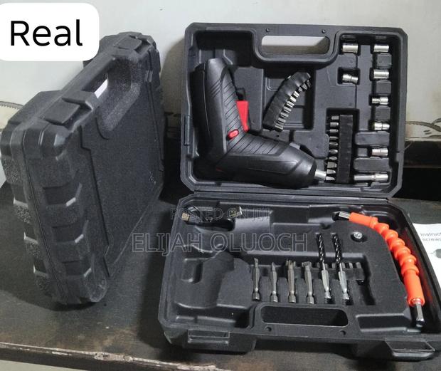 47pc Rechargeable Drill Screw Driver Tool Box Set Now Available - thumbnail 4