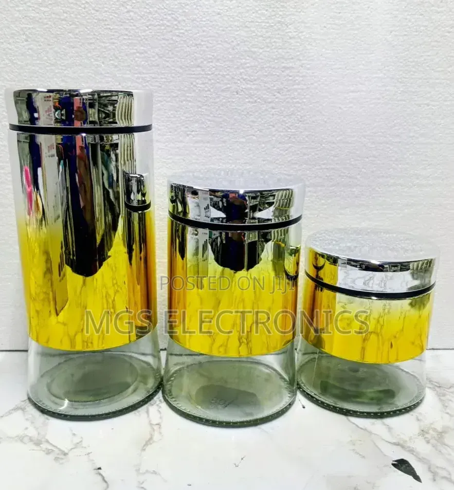 3 in 1 Sugar,Tea and Coffee Glass Bottle Available at the Shop