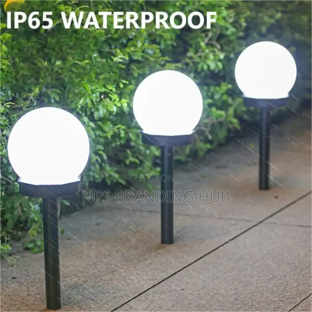 3pcs Waterproof Led Ball Light Lamp Solar Power (N.Y.O