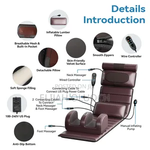 Flexible Any Position Complete Full Body Massage Mattress Seat