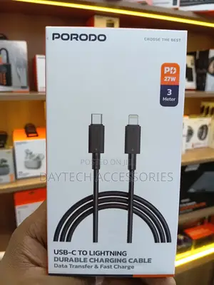 Porodo Usb-C to Lightning Durable Charging Cable 3m