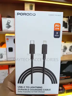 Porodo Usb-C to Lightning Durable Charging Cable 3m