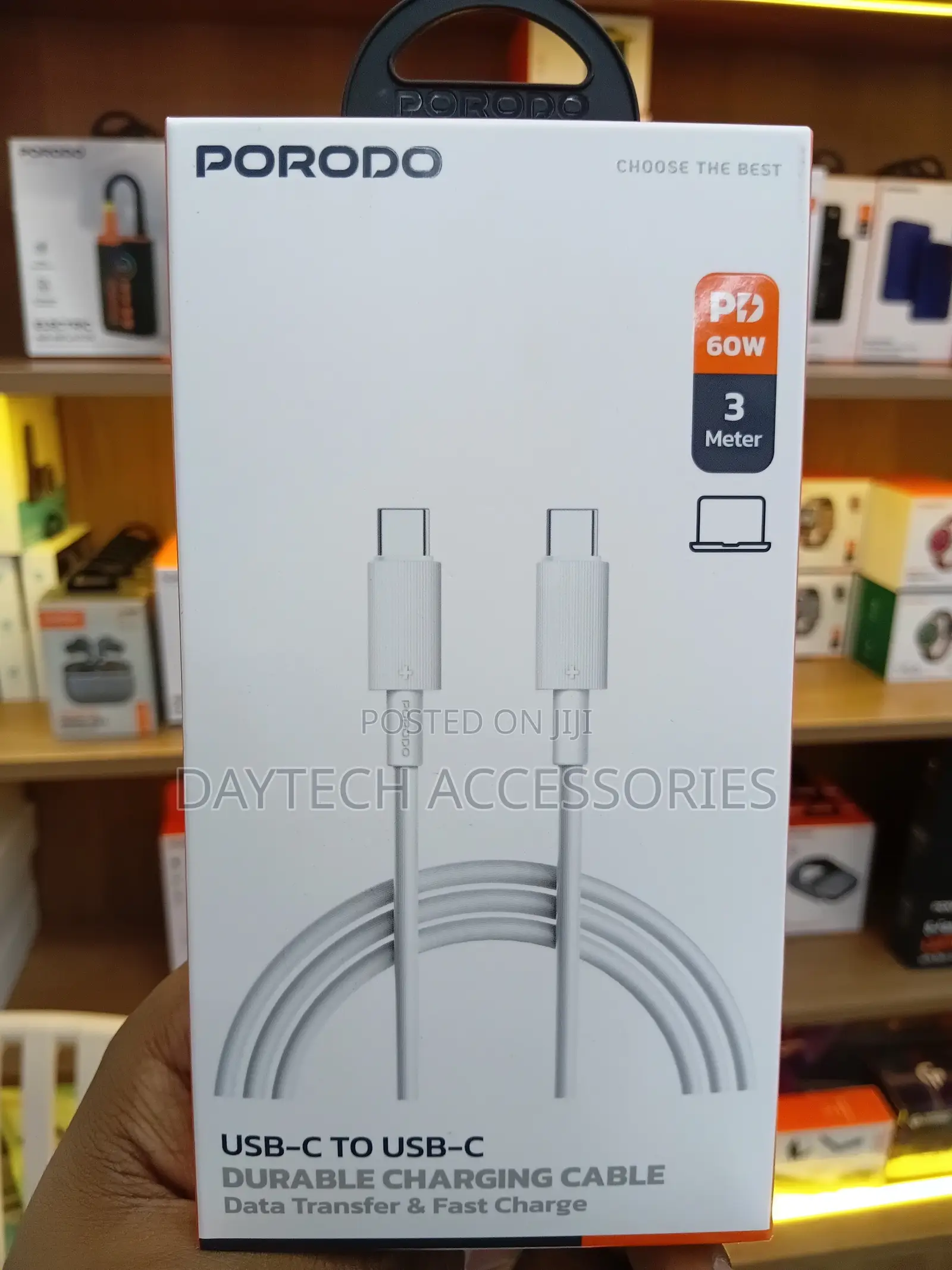 This Is a Porodo 3m Usb-C to Usb-C Cable.
