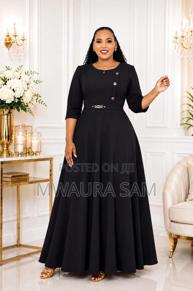 Women’S Black Maxi Dress – Elegant Modest Long Dress