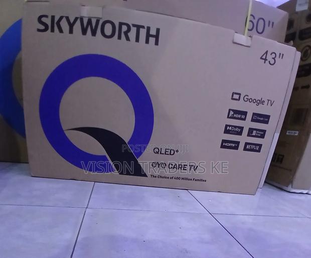 Skyworth 43inches Smart Android Qled Frameless Tv HDR 10 Google Tv