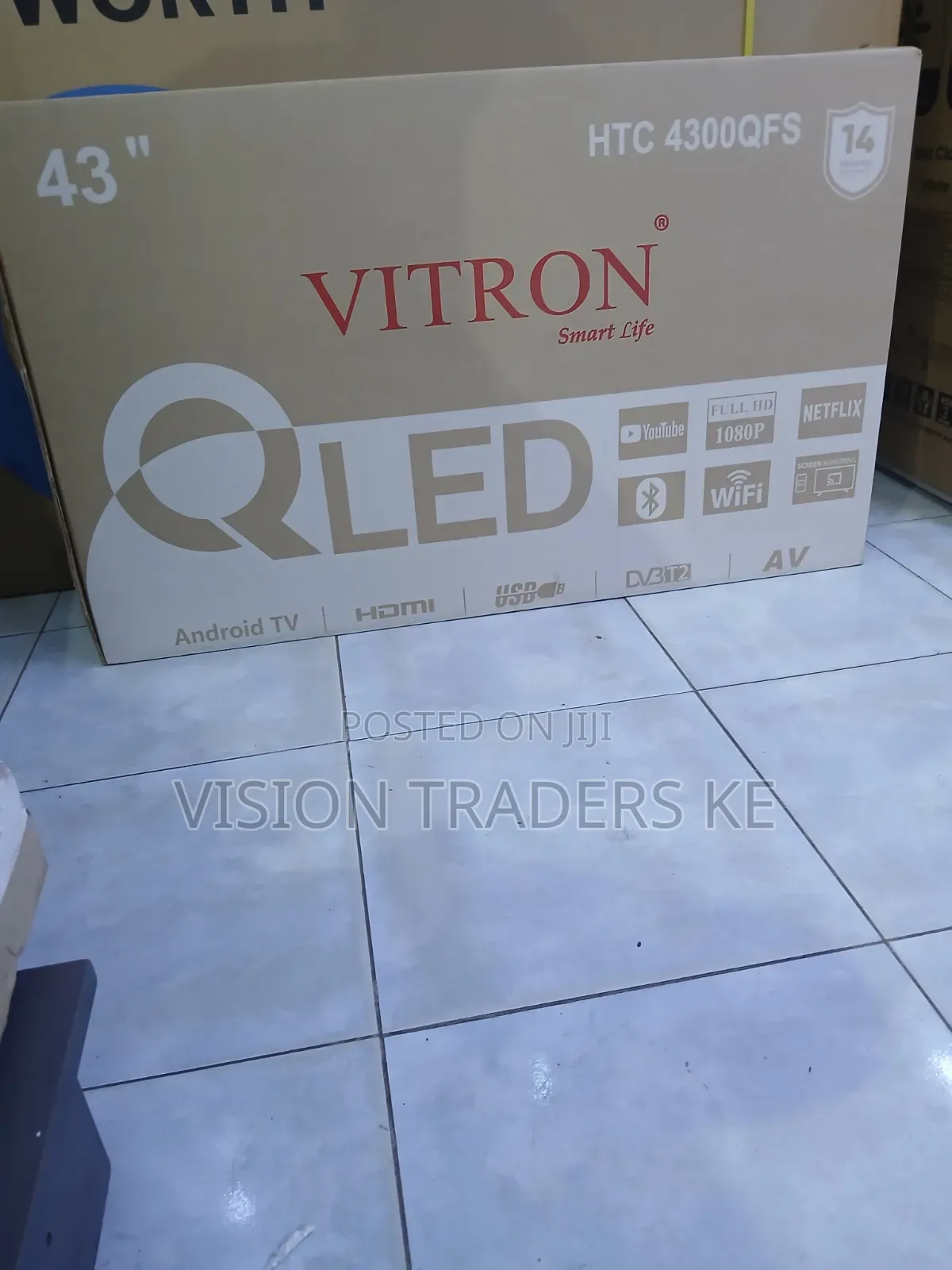 Vitron 43′′ 4300qfs Smart Qled Frameless FHD Tv With Bluetooth,Youtube