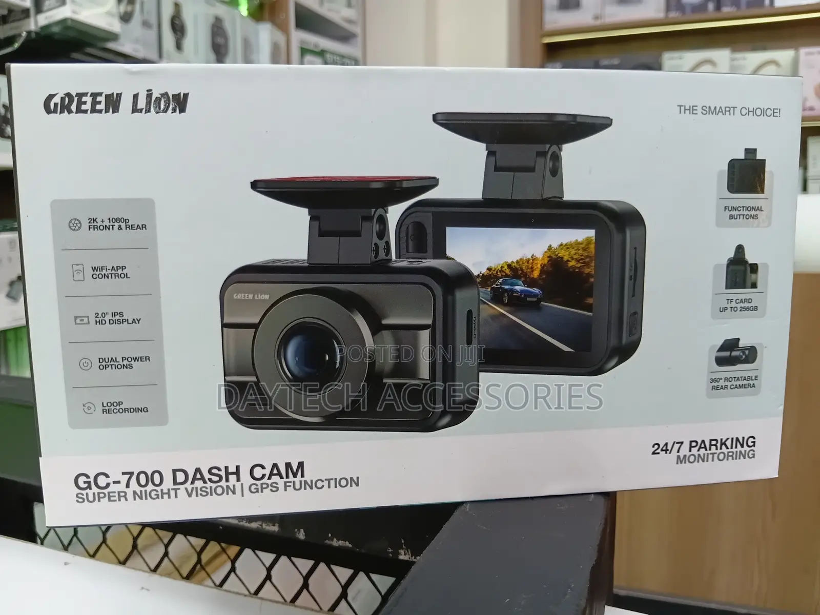 Green Lion Gc-700 Dash Cam With Super Night Vision GPS Function