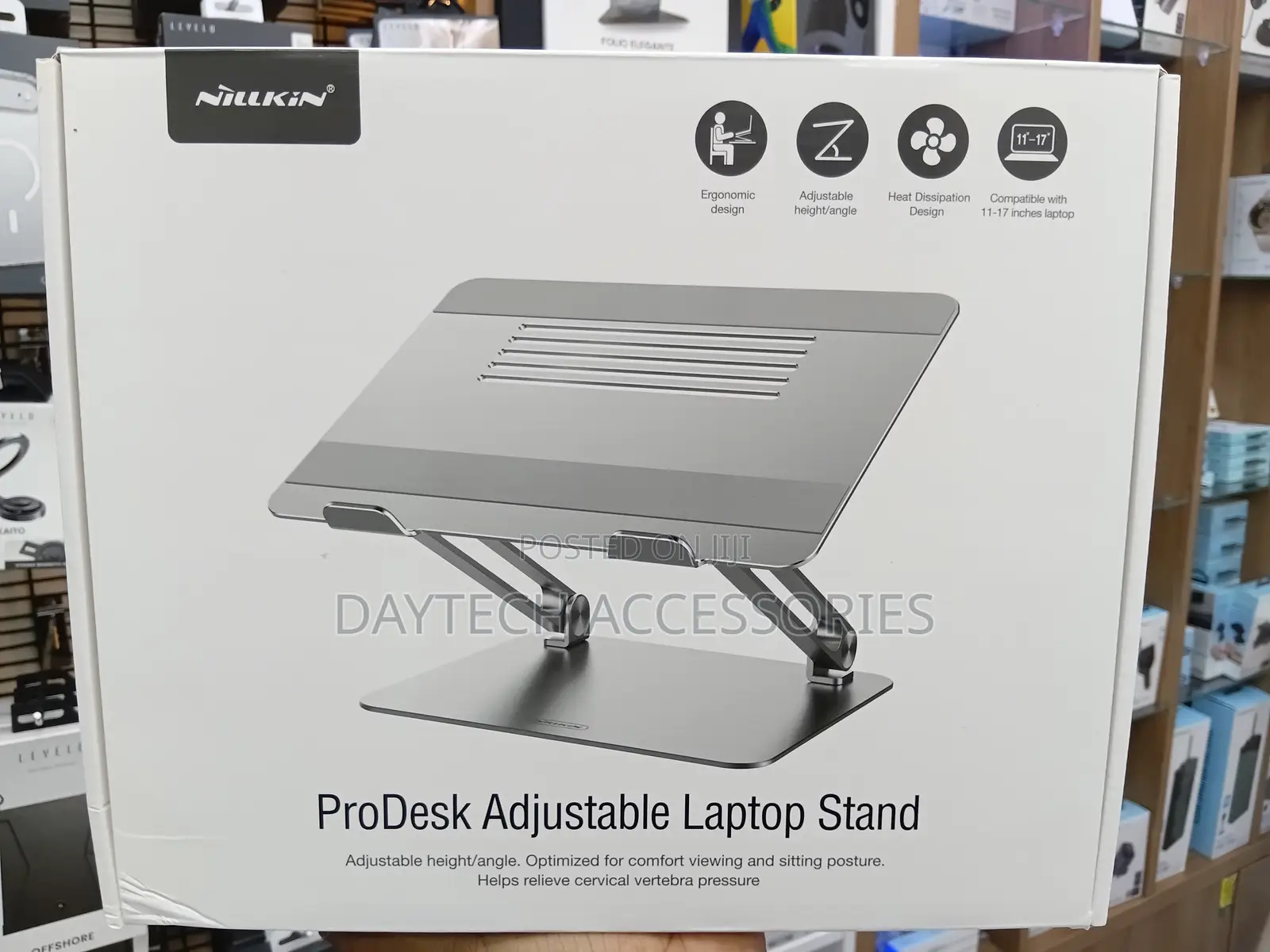 Nillkin Prodesk Adjustable Laptop Stand Metal - Silver