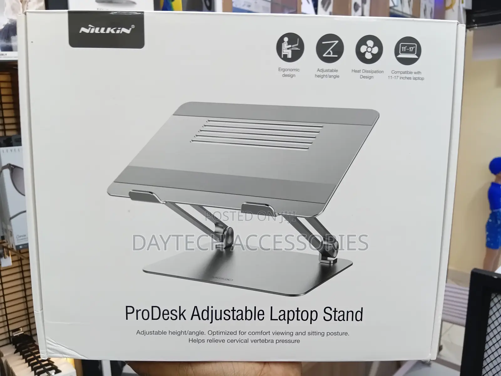 Nillkin Prodesk Adjustable Laptop Stand Metal - Silver