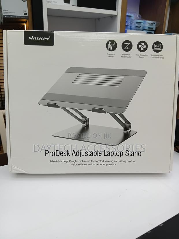Nillkin Prodesk Adjustable Laptop Stand Metal - Silver - thumbnail 3