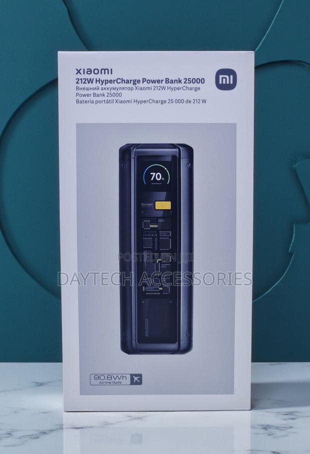 Xiaomi 212w Hypercharge Power Bank 25000mah With Smart Display.
