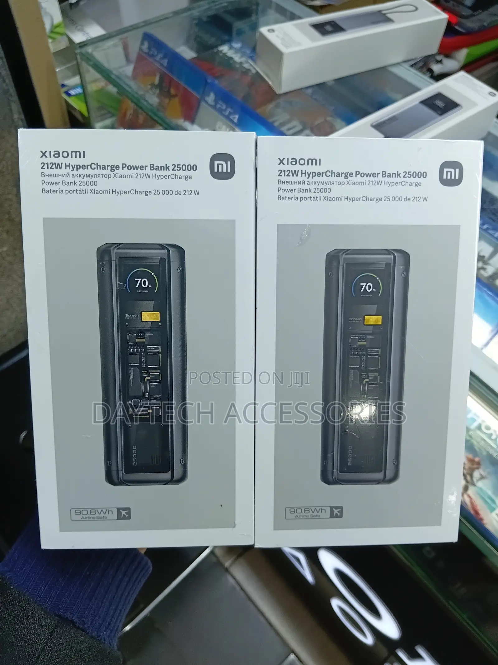 Xiaomi 212w Hypercharge Power Bank 25000mah With Transparent Design.