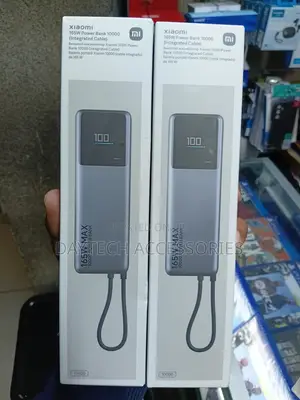 Xiaomi 165w Power Bank 10000mah With an Integrated Cable and Display.