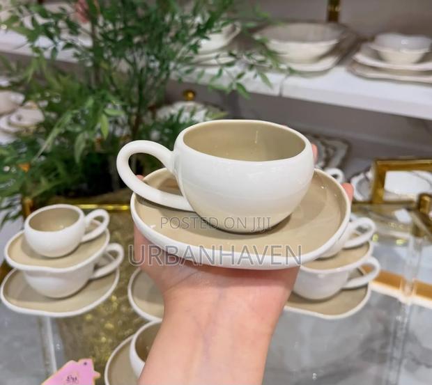 12pcs Premium Porcelain Cup Cup Saucer