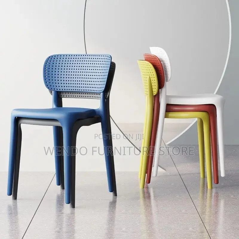 Dining Chairs; Armless Plastic Home Seats