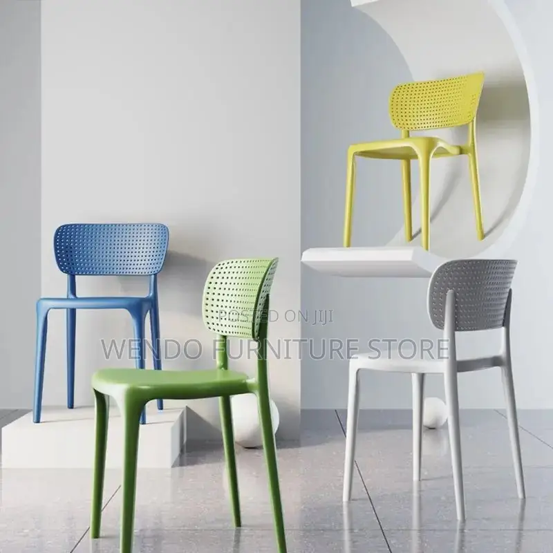 Dining Chairs; Armless Plastic Home Seats
