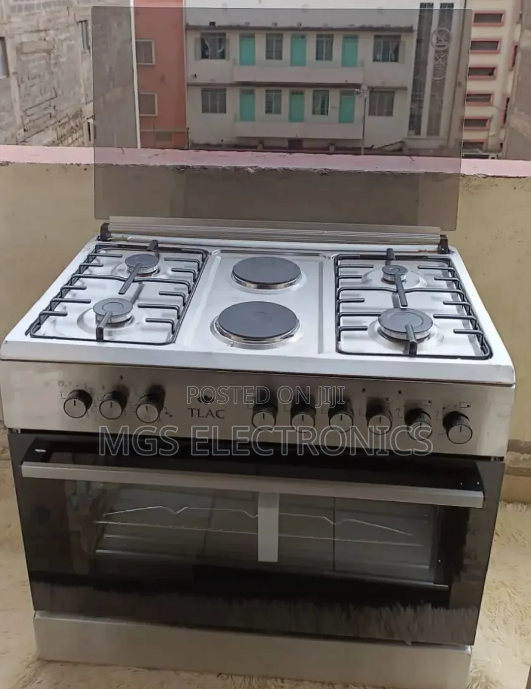 60*90 Tlac 4+2 Standing Cooker With Electric Oven Stainless Steel