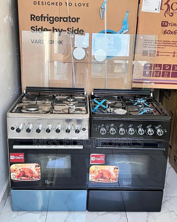 Turkey Roch Black 60×60 Standing 3+1 Cooker With Electric Oven
