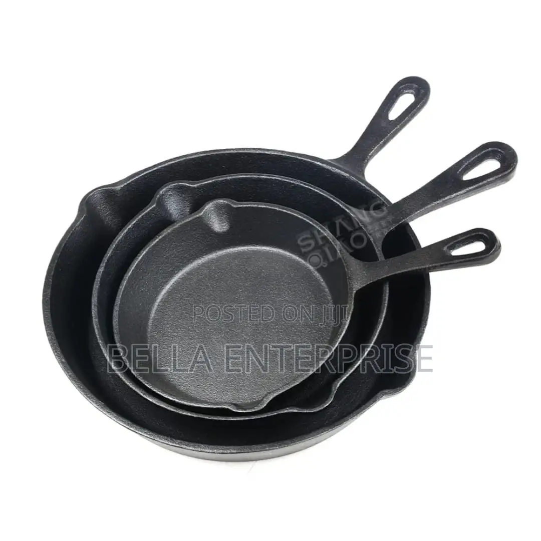 3pcs Non-Stick Cast Iron Pan Set
