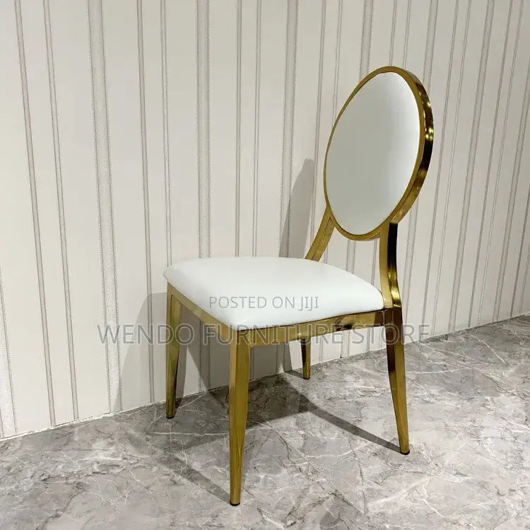 Home Chairs; Leather Classic Wedding Golden Chairs