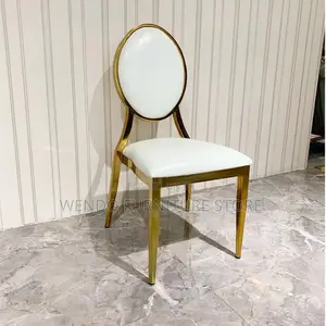 Home Chairs; Leather Classic Wedding Golden Chairs