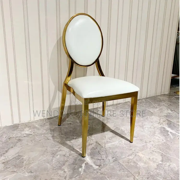 Home Chairs; Leather Classic Wedding Golden Chairs