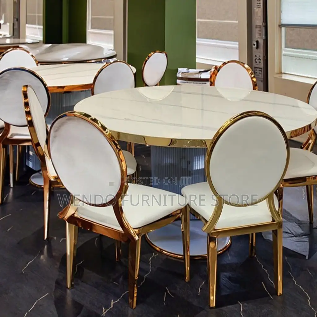 Home Chairs; Leather Classic Wedding Golden Chairs