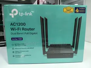 This Is a Tp-Link Archer C64 Ac1200 Wireless Mu-Mimo Wi-Fi Router.
