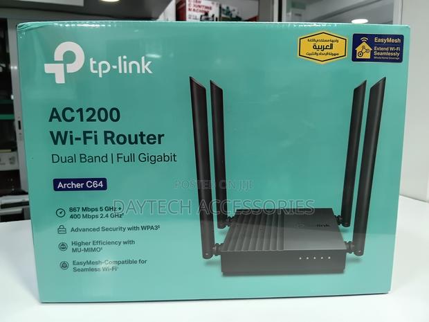 This Is a Tp-Link Archer C64 Ac1200 Wireless Mu-Mimo Wi-Fi Router.