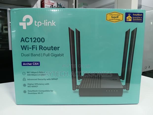 This Is a Tp-Link Archer C64 Ac1200 Wireless Mu-Mimo Wi-Fi Router. - thumbnail 2