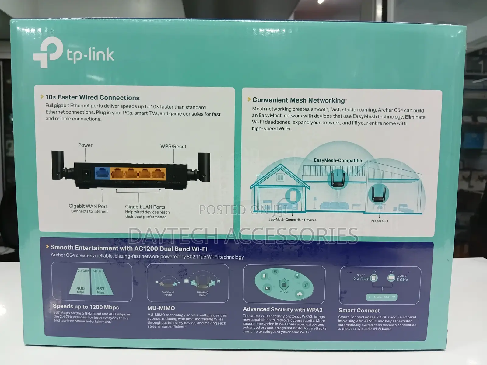 This Is a Tp-Link Archer C64 Ac1200 Wireless Mu-Mimo Wi-Fi Router.