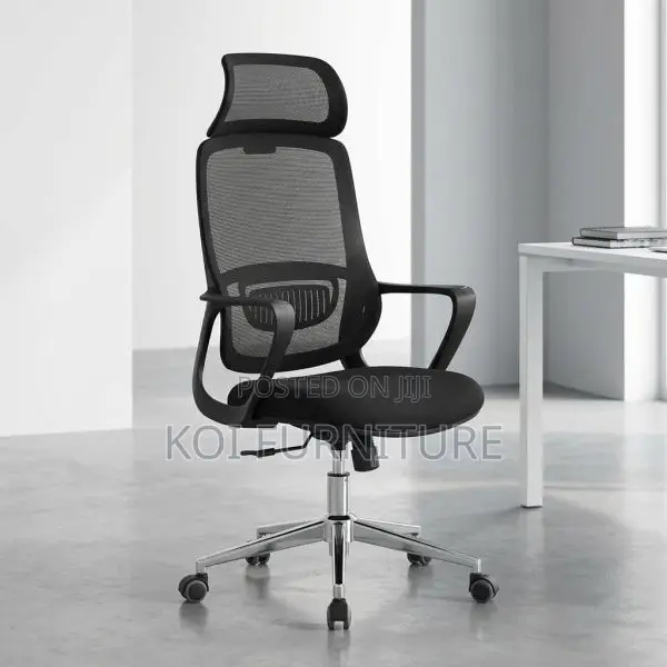 Office Chair : Black Halley High Back Ergonomic Office Chair