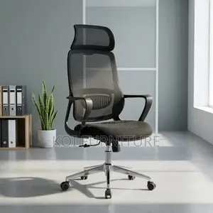 Office Chair : Black Halley High Back Ergonomic Office Chair