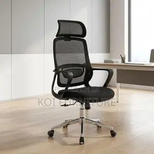 Office Chair : Black Halley High Back Ergonomic Office Chair